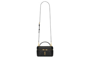SAINT LAURENT GABY black سان لوران حقيبة مستحضرات تجميل غابي جلد ماعز.