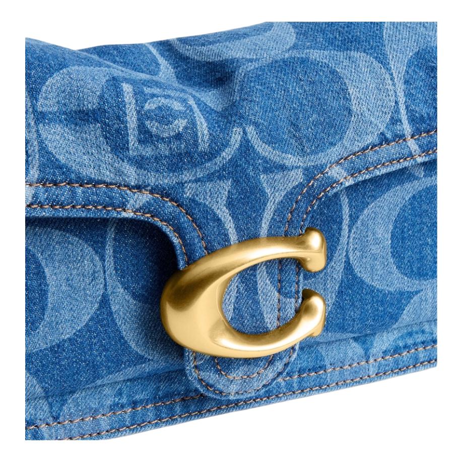 COACH x CLOT Collaboration Tabby 26 Metal Logo Fabric Crossbody Shoulder Bag Medium Size Women's Deep Indigo