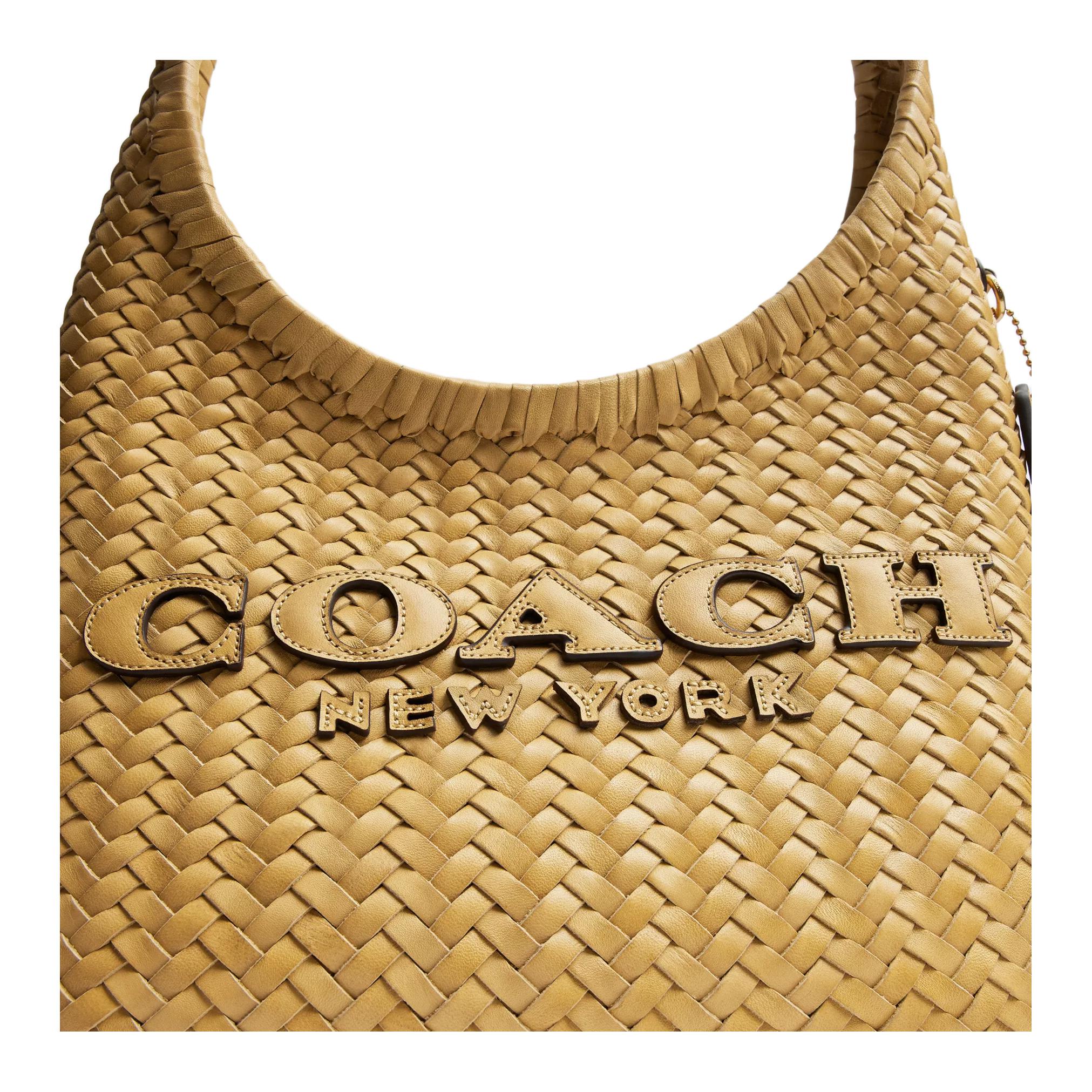 COACH Brooklyn 28 Letter Logo Magnetic Closure Cowhide Handbag Small Women's Vanilla White