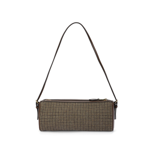 MIU MIU Miu Miu Leather Logo Text Fabric Pen Holder Bag Single Shoulder Bag Women's Dark Brown