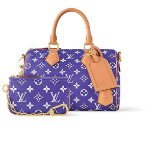 حقيبة Louis Vuitton Speedy 25 بنفسجي بنقشة Monogram.