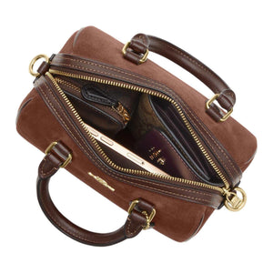 COACH Rowan 17  Boston  Tote Small Vintage Brown.
