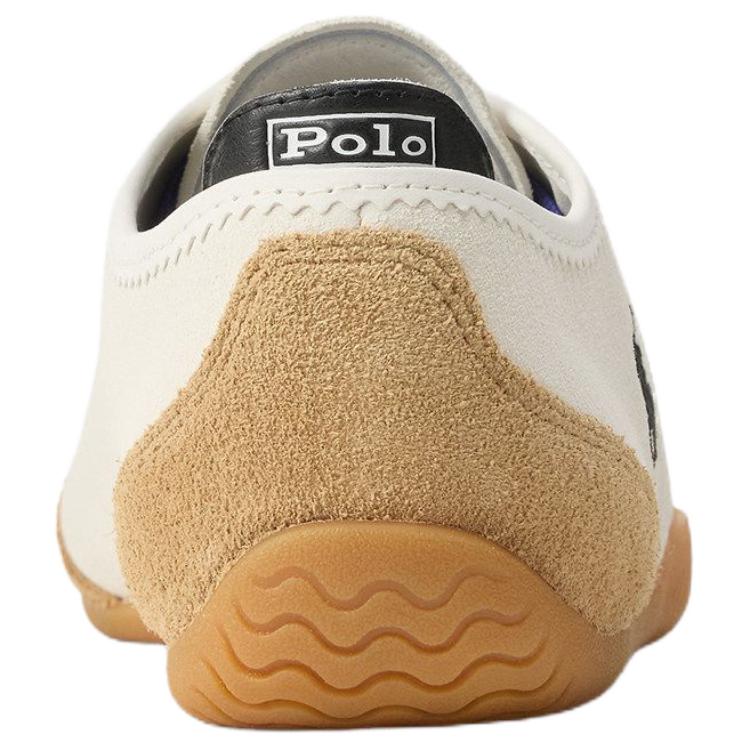 تفاصيل سنيكرز نسائي كريمي بشعار Polo Ralph Lauren