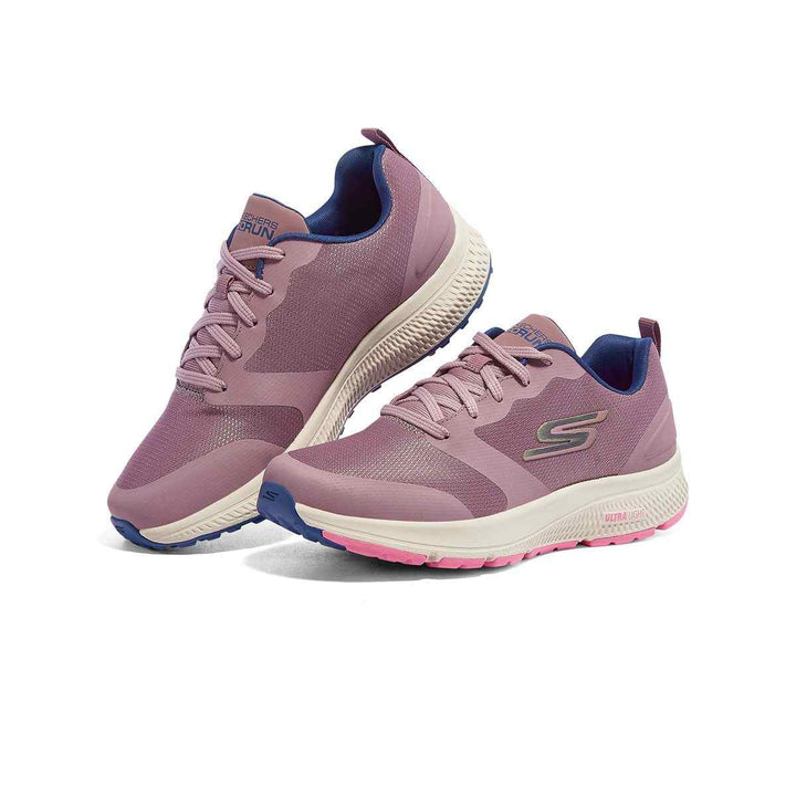 Skechers women's athletic shoes, pink, synthetic material, machine washable.
