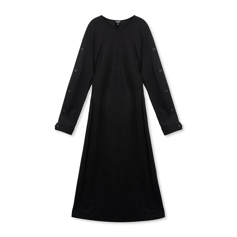 فستان نسائي طويل بفتحة Juicy Couture أسود - رفعة