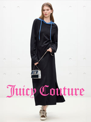 فستان نسائي طويل بفتحة Juicy Couture أسود - رفعة
