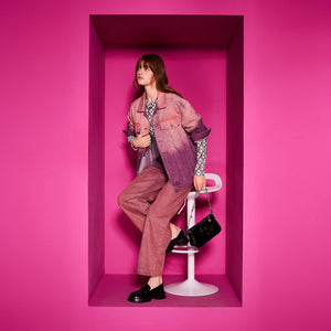 جاكيت جينز نسائي واسع Juicy Couture بنفسجي - رفعة