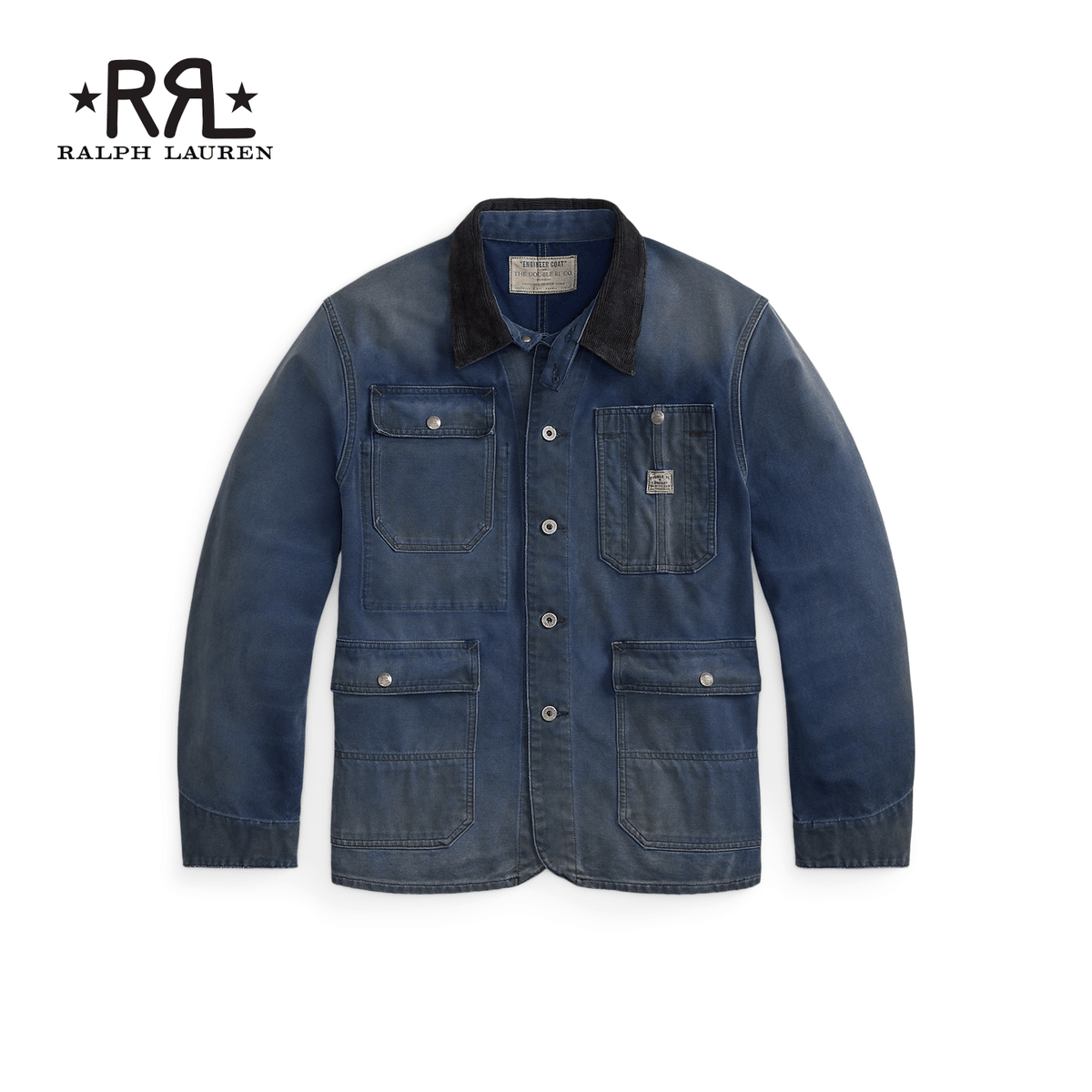 جاكيت رجالي من RRL للبرد المعتدل بلون أزرق داكن