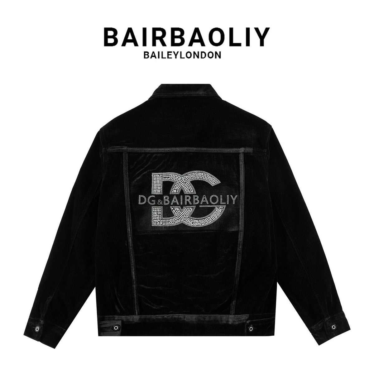 جاكيت BAIRBAOLIY الرجالي الأسود بقصة ضيقة