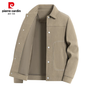 جاكيت طيران رجالي من Pierre Cardin بمظهر نسيج مضلع