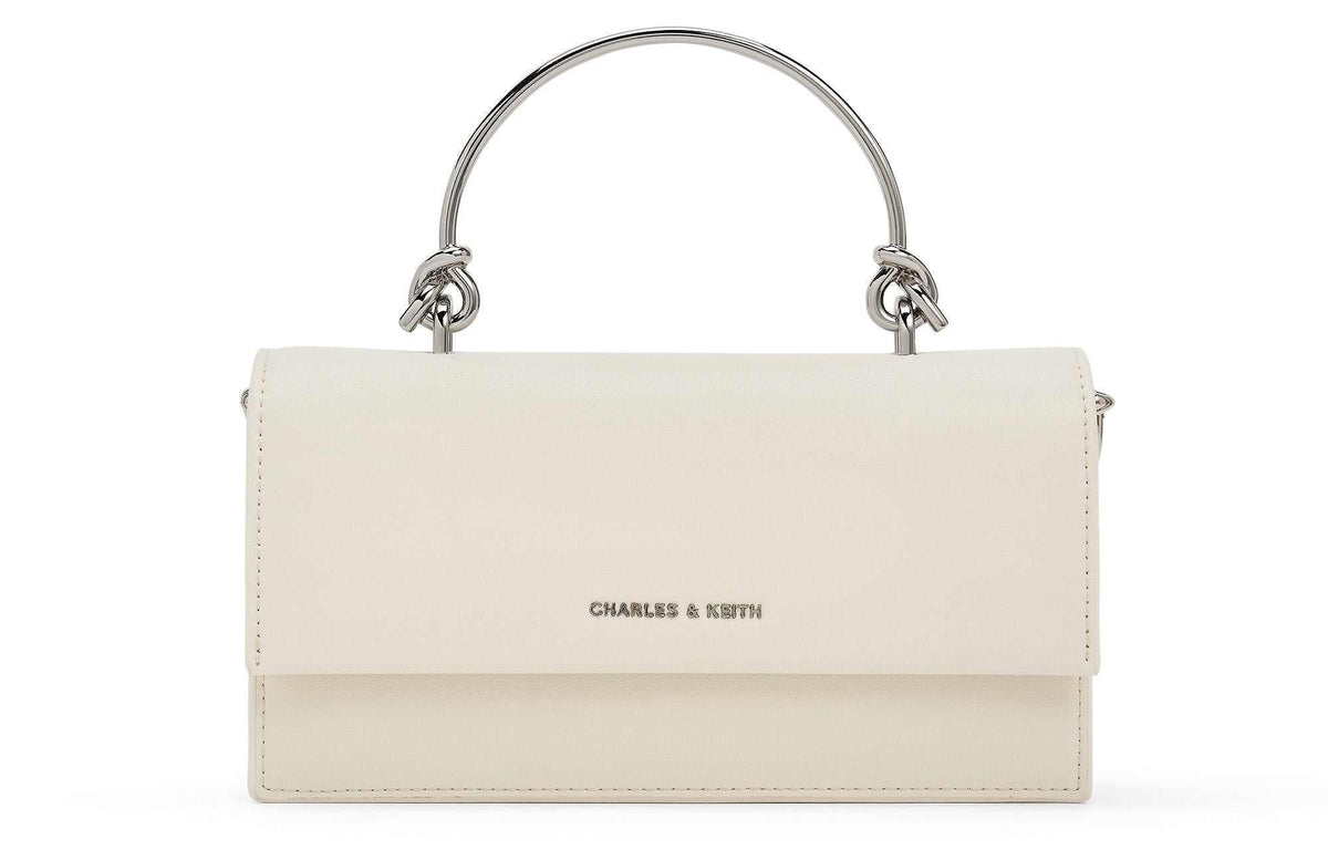 حقيبة Charles & Keith بمقبض علوي معدني وتصميم Crossbody.