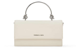 حقيبة Charles & Keith بمقبض علوي معدني وتصميم Crossbody.