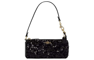 Coach Nolita Barrel Bag Sequin |🖤 حقيبة كوتش نوليتا باريل بالترتر الأسود.