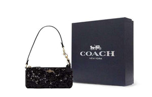 Coach Nolita Barrel Bag Sequin |🖤 حقيبة كوتش نوليتا باريل بالترتر الأسود.