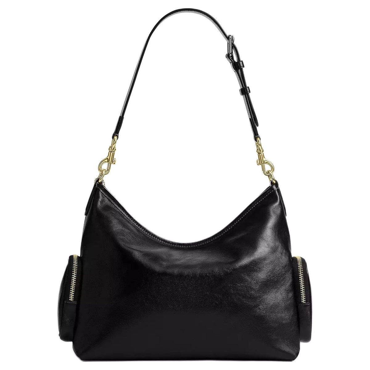 COACH Laurel 30 Zipper Detachable Shoulder Strap Leather Single Shoulder Bag Large Women's Black