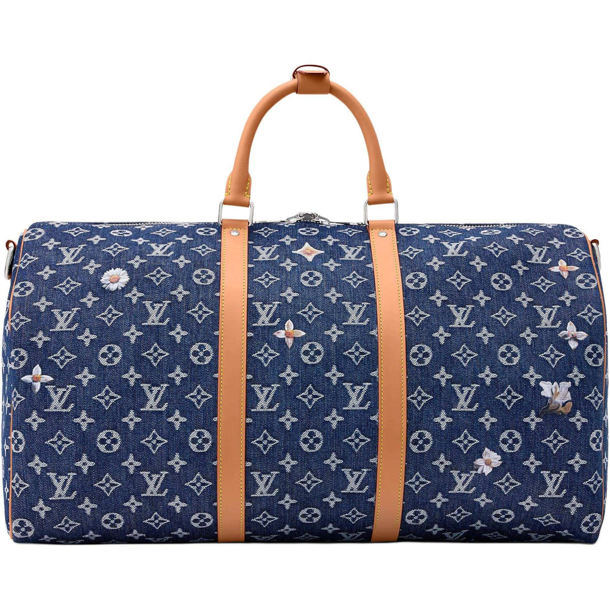 شنطة سفر لويس فيتون Keepall دنيم مونوغرام من الجانب