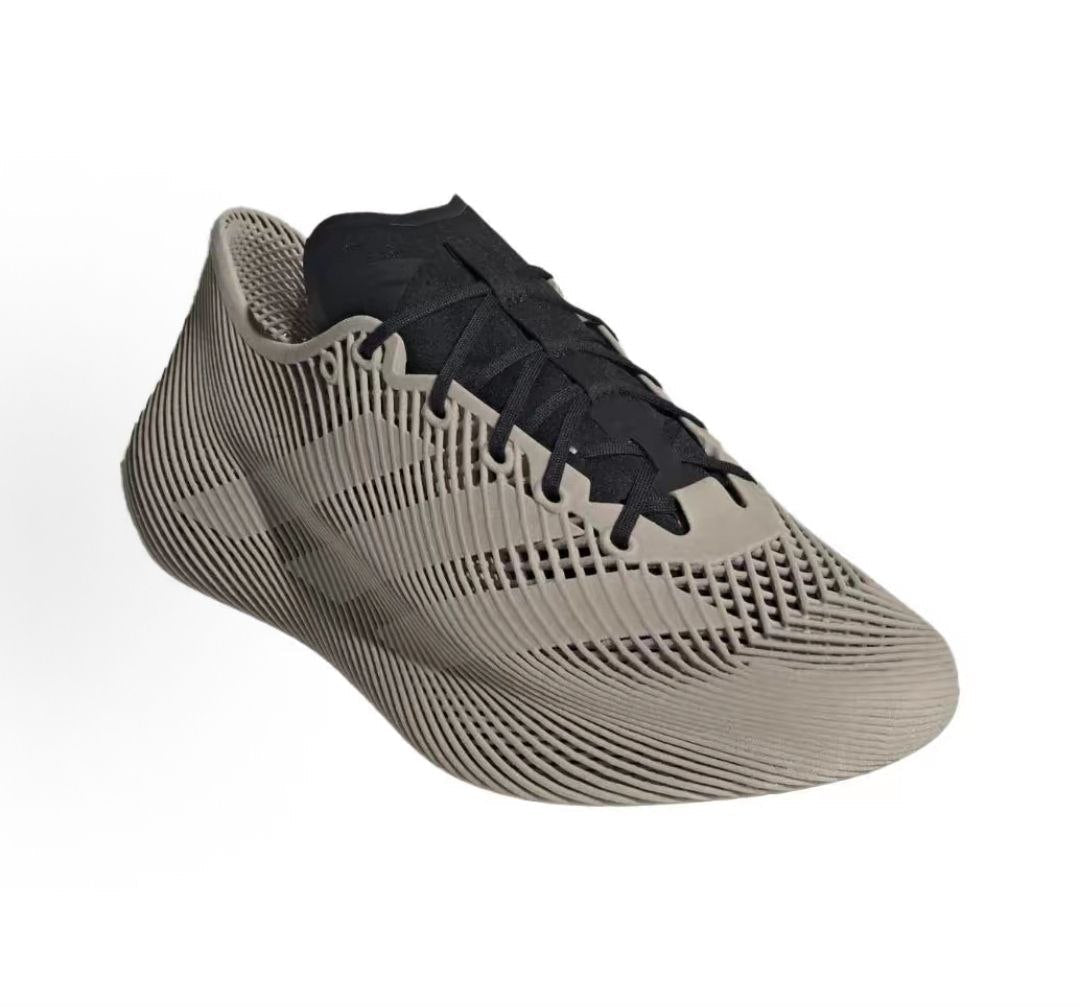 حذاء Adidas الرياضي للمشي المريح بتصميم ثلاثي الأبعاد بيج - رفعة