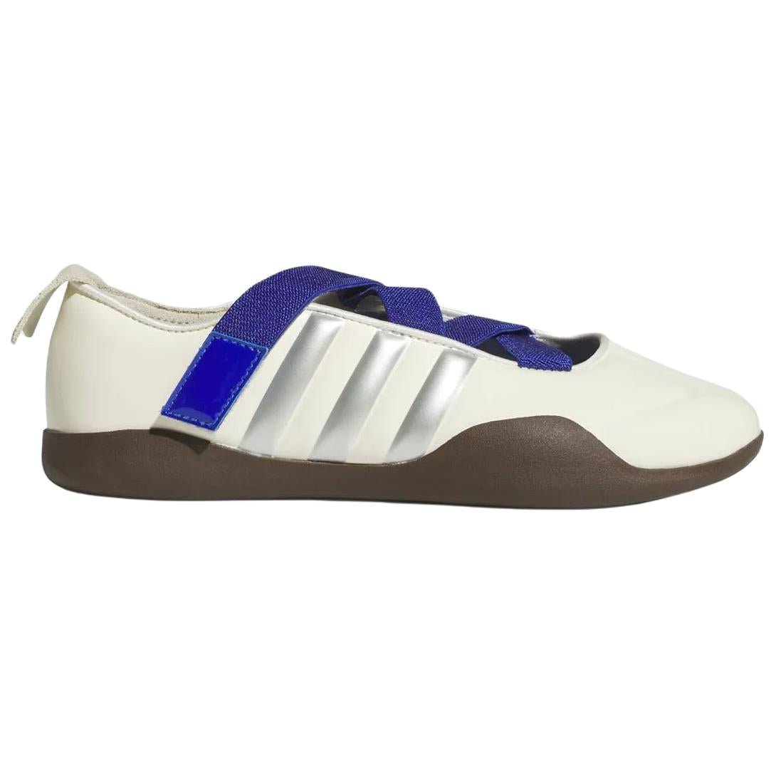 حذاء باليرينا نسائي adidas x Caroline Hu أبيض وأزرق - رفعة