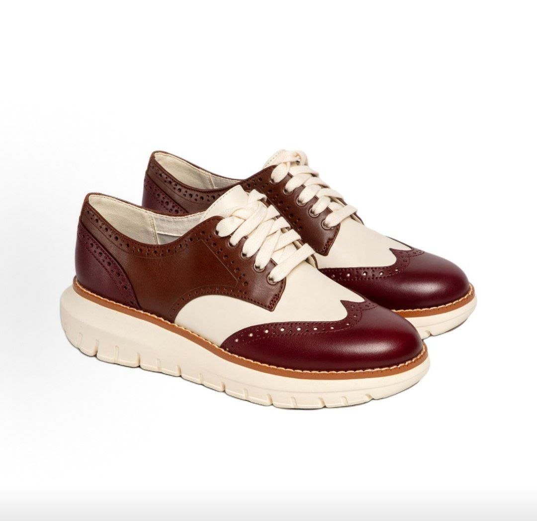 حذاء كول هان عنابي وأوف وايت | Cole Haan Burgundy - رفعة