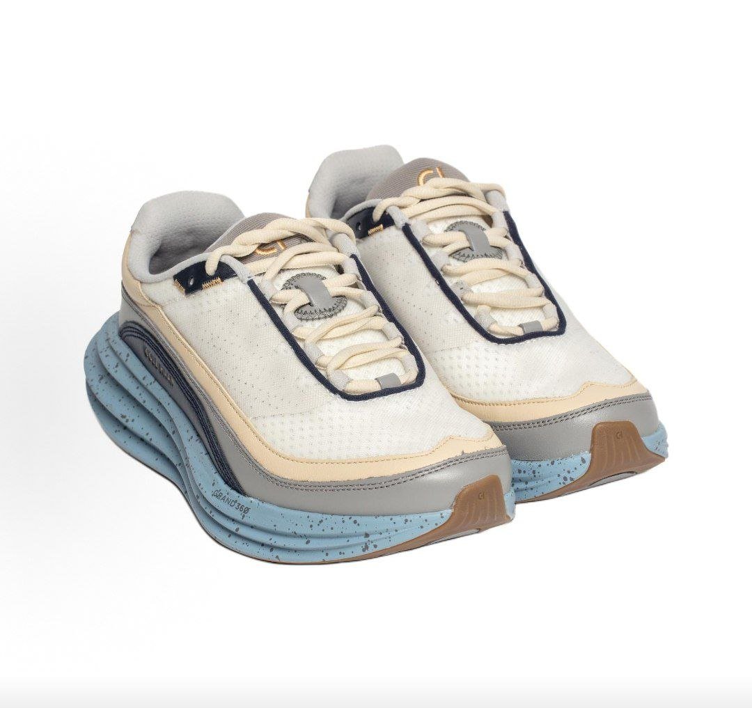 حذاء كول هان أبيض وسماوي | Cole Haan White Blue - رفعة