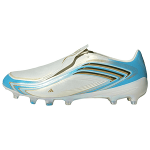 حذاء كرة قدم اديداس F50 Messi Elite للعشب الصناعي باللون الأبيض والأزرق