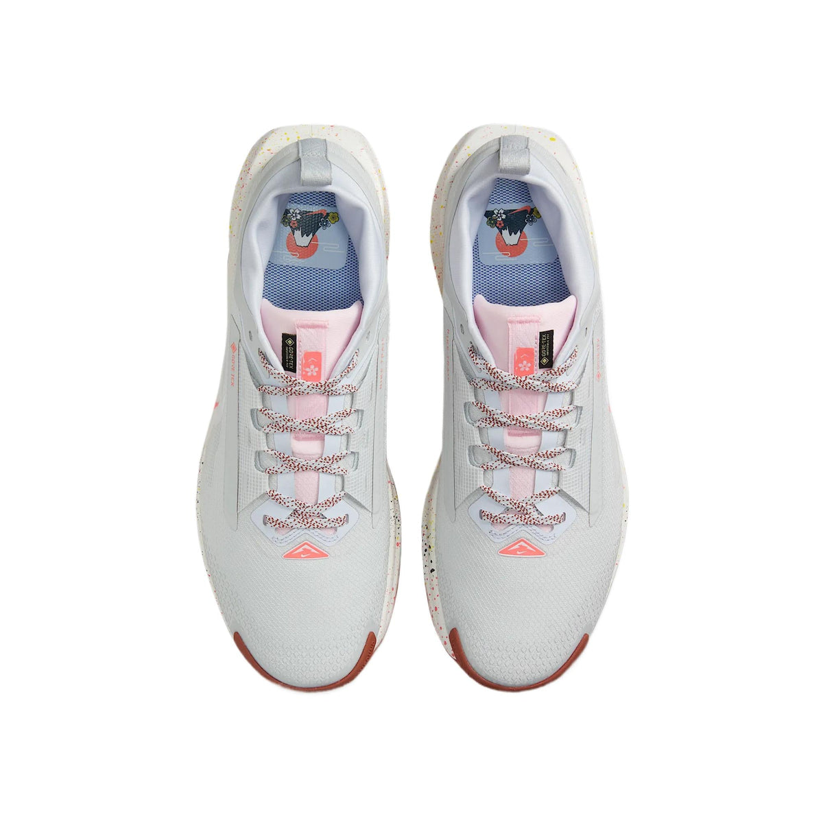 حذاء Nike Pegasus Trail 5 GORE-TEX للجري أبيض ووردي - رفعة