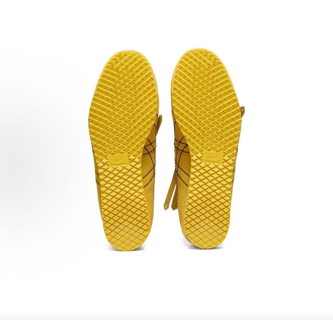 حذاء Onitsuka Tiger أصفر بشرابات حذاء رياضي أنيق - رفعة
