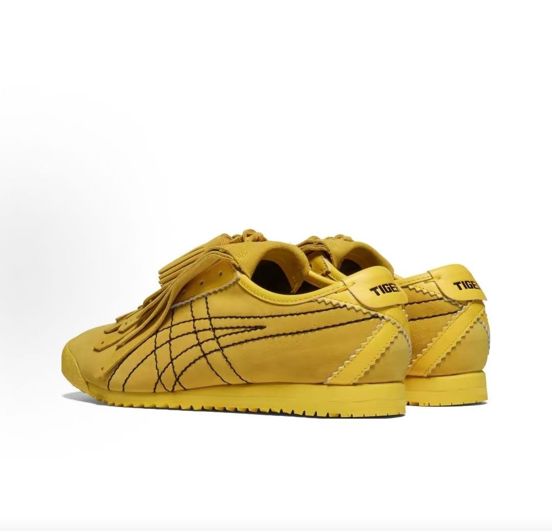 حذاء Onitsuka Tiger أصفر بشرابات حذاء رياضي أنيق - رفعة