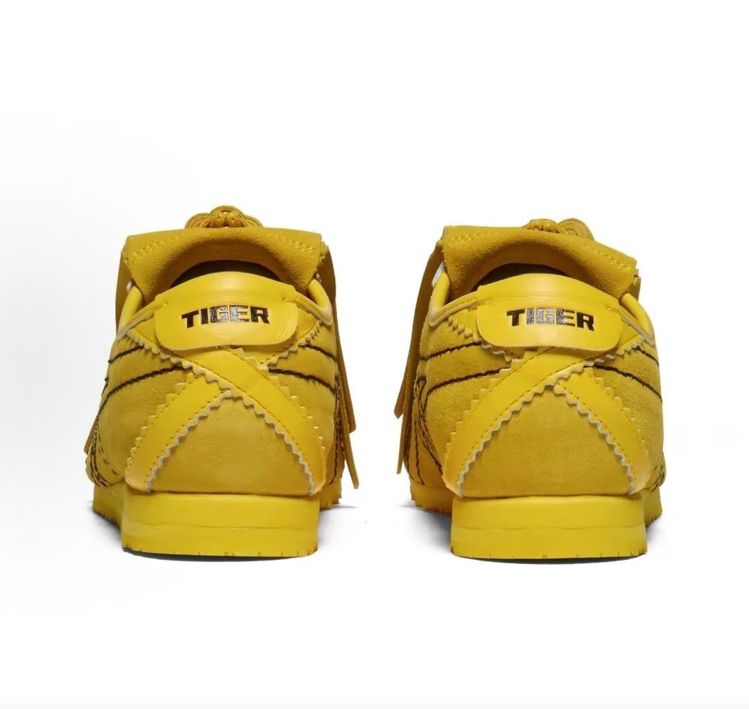 حذاء Onitsuka Tiger أصفر بشرابات حذاء رياضي أنيق - رفعة