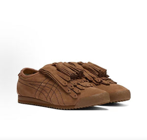 حذاء Onitsuka Tiger رياضي مريح من الشمواه البني بشرّابات - رفعة