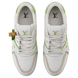 حذاء رياضي Louis Vuitton Trainer باللونين الأبيض والأخضر - رفعة
