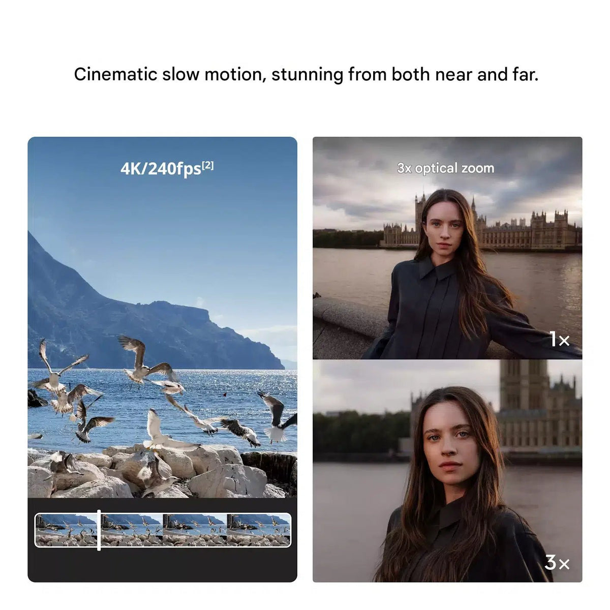 ميزة التصوير البطيء والتقريب في كاميرا DJI بجيمبال