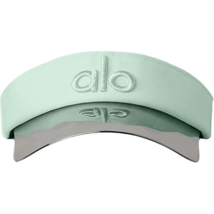 alo yoga brand letter design polyester sunshade hat for women, mint green