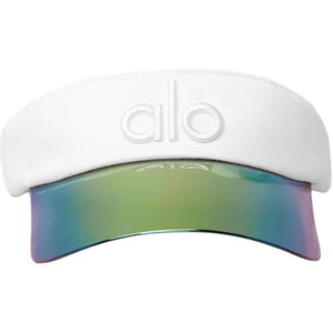 alo yoga logo design polyester sun-protective hat unisex couple style white