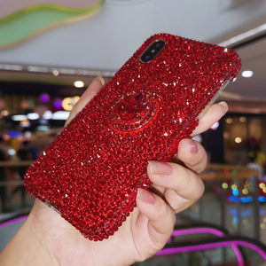 كفر iPhone أحمر مرصع بالكريستال | كفر آيفون فخم - رفعة