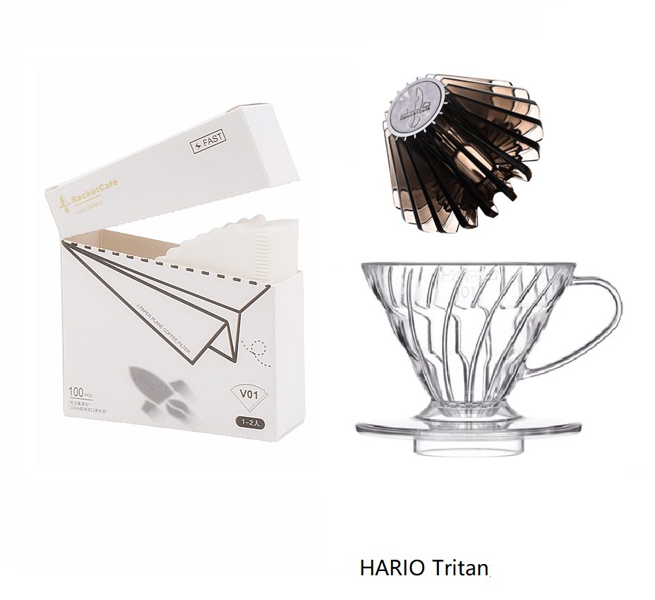 قمع ترشيح قهوة V60 من HARIO مادة Tritan لون أخضر - رفعة