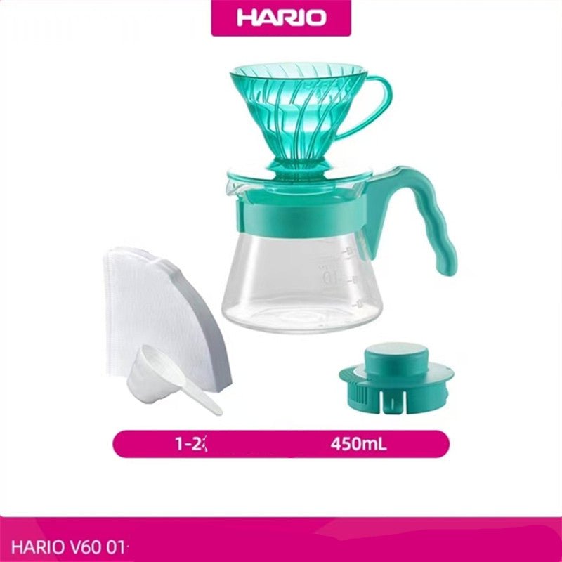 قمع ترشيح قهوة V60 من HARIO مادة Tritan لون أخضر - رفعة