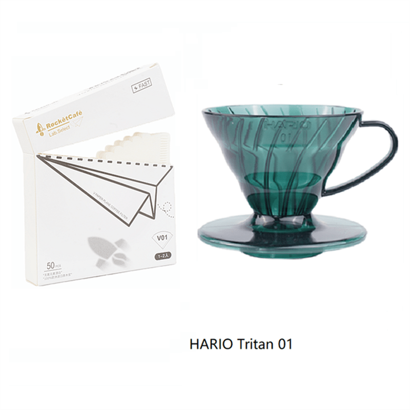 قمع ترشيح قهوة V60 من HARIO مادة Tritan لون أخضر - رفعة