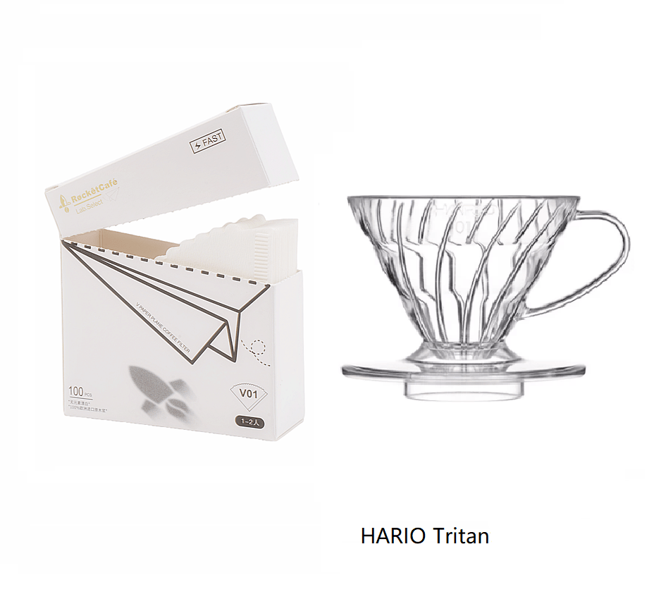 قمع ترشيح قهوة V60 من HARIO مادة Tritan لون أخضر - رفعة