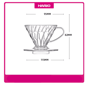 قمع ترشيح قهوة V60 من HARIO مادة Tritan لون أخضر - رفعة