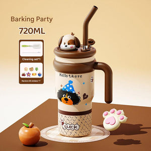 كوب عازل حراري Ceramic Liner سعة 720ML بتصاميم كرتونية لطيفة - رفعة
