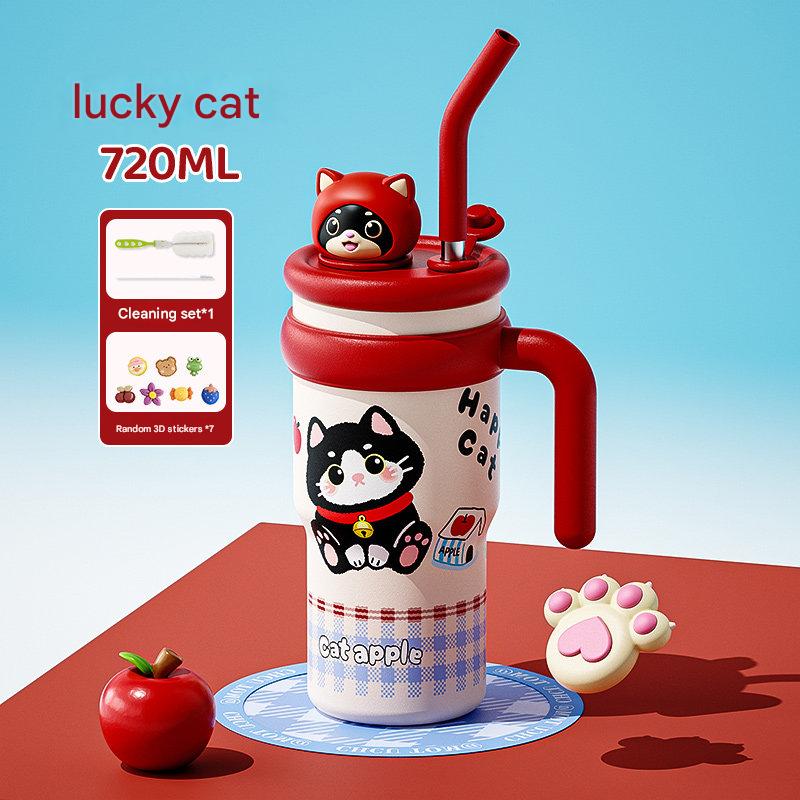 كوب عازل حراري Ceramic Liner سعة 720ML بتصاميم كرتونية لطيفة - رفعة