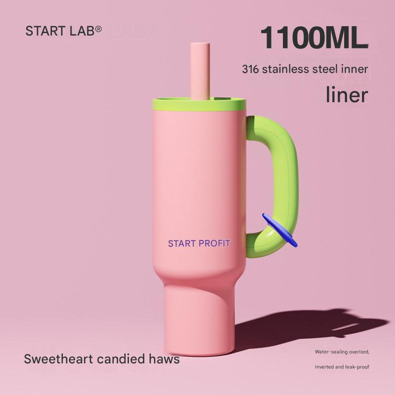 كوب قهوة حافظ للحرارة 1100ml من Stainless Steel بتصميم عصري - رفعة