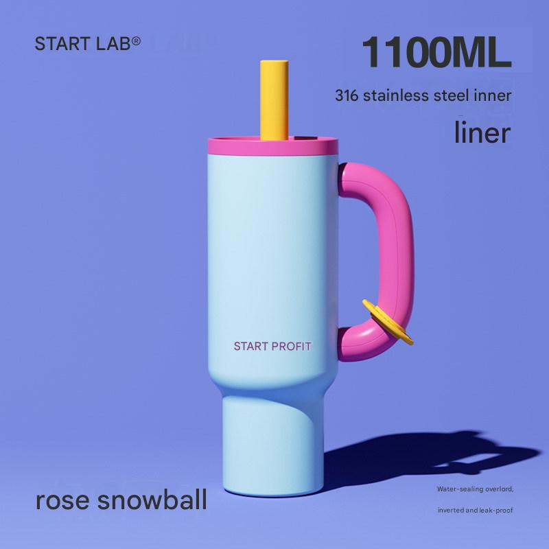 كوب قهوة حافظ للحرارة 1100ml من Stainless Steel بتصميم عصري - رفعة