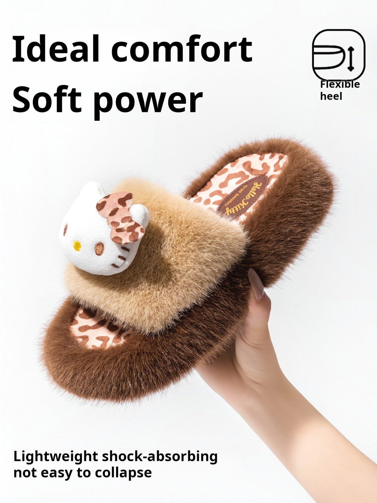 KT Cat Cotton Slippers for Women 2026 New Indoor Home Non-slip Cute Thick-Soled Furry Slippers for Women's Winter Outerwear - رفعة