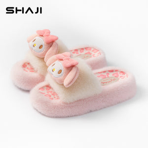KT Cat Cotton Slippers for Women 2026 New Indoor Home Non-slip Cute Thick-Soled Furry Slippers for Women's Winter Outerwear - رفعة