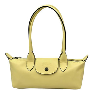 LONGCHAMP Le Pliage Xtra brand classic logo embossed cowhide long-handled baguette handbag shoulder bag medium size women's gray color