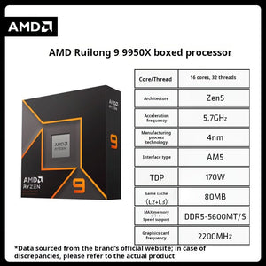 معالج أصلي AMD Ryzen 9000 Series للكمبيوتر AM5 - رفعة