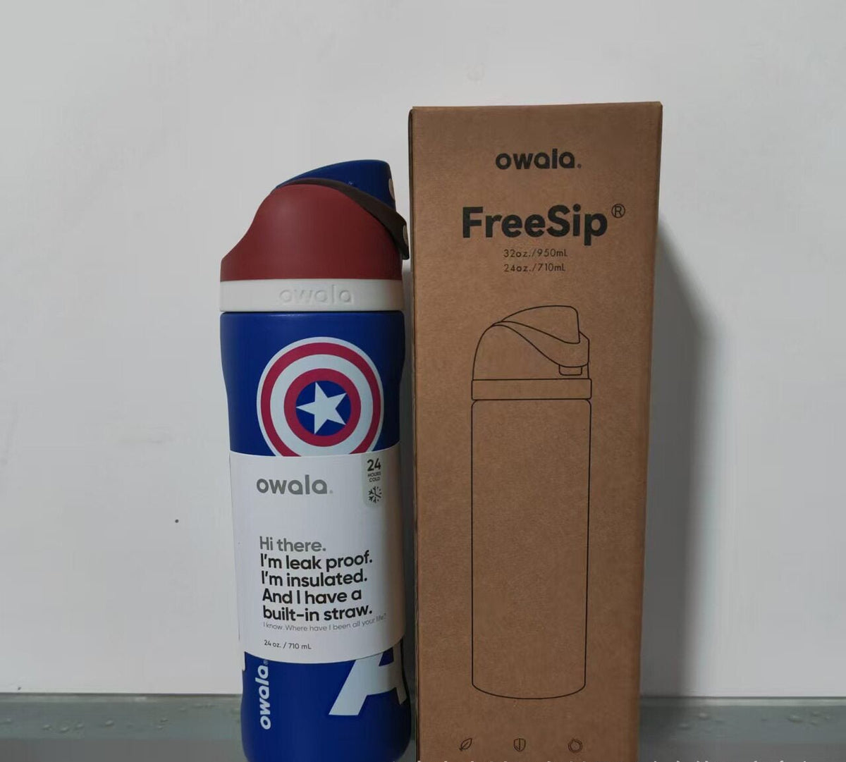 مطارة Owala FreeSip إصدار Marvel حافظة للحرارة - رفعة