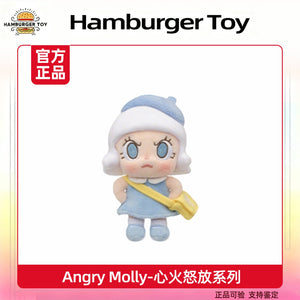 ميدالية قطيفة POPMART Angry Molly Blind Box أصلي 100% - رفعة